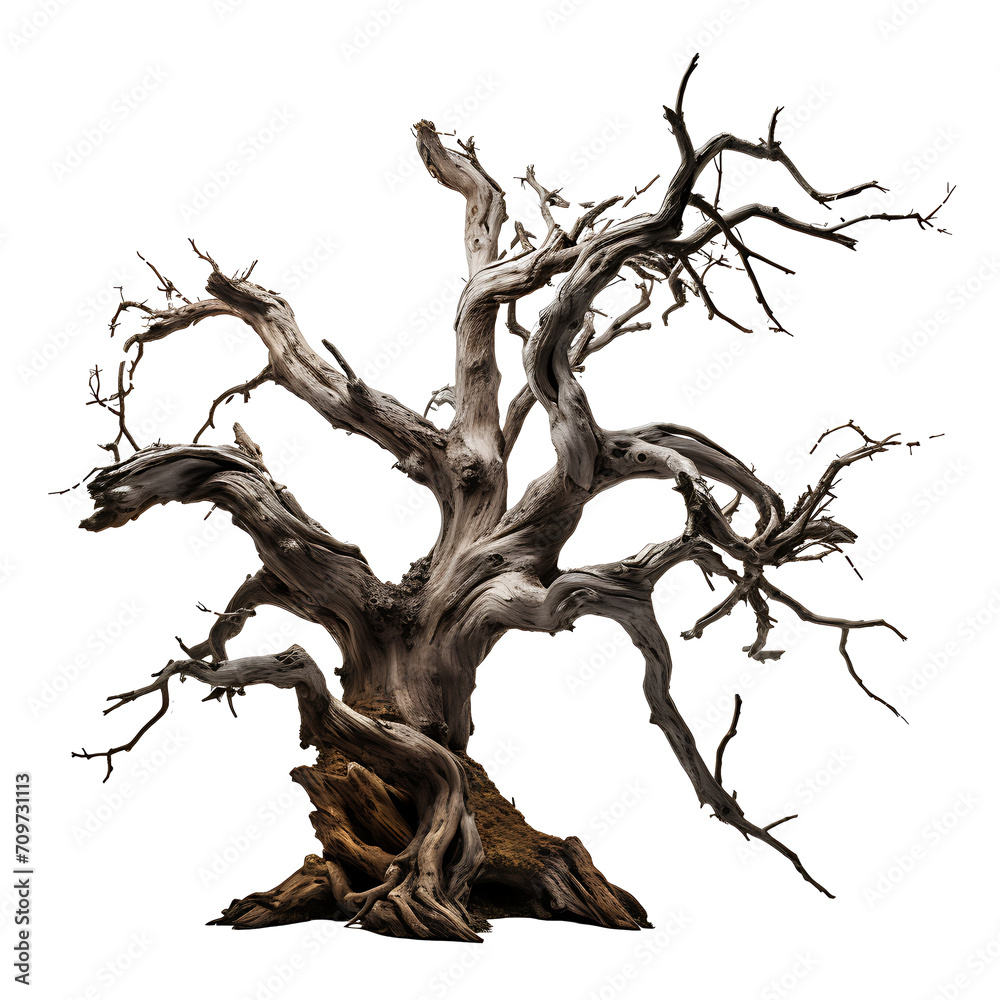 Dead tree for Halloween and horror festival on transparent background PNG