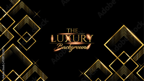 Black and Gold Luxury Background. Modern Classic Premium Design Template. Beautiful Marriage Invitation. Celebration Artwork for Business and Event occasion. Elegant Looking Creative Design Template. photo