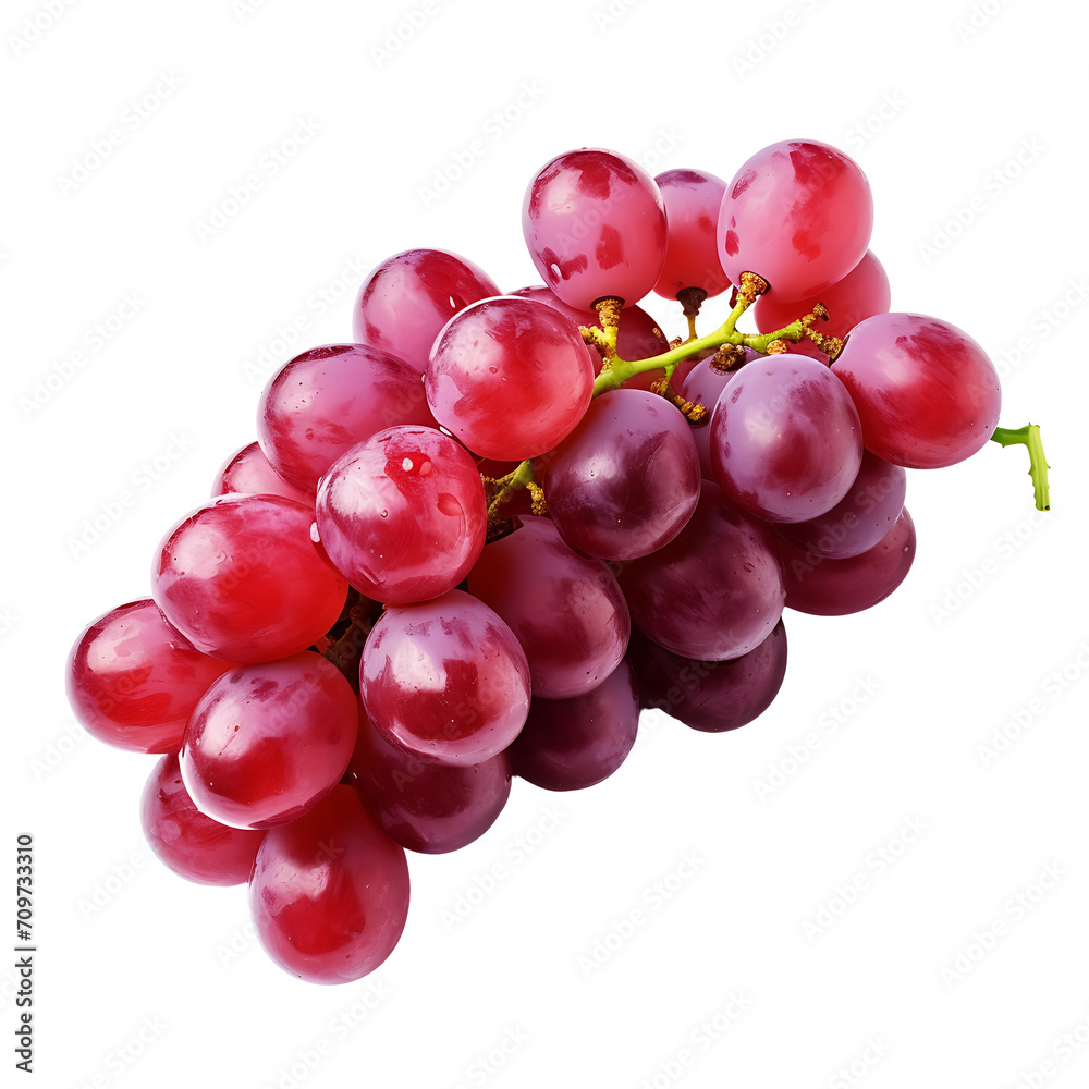 bunch of red grapes on transparent background PNG