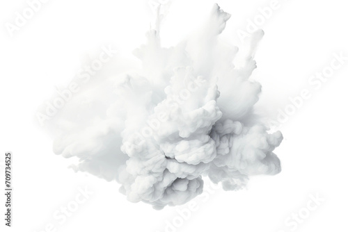 Pure White Splash Isolated On Transparent Background