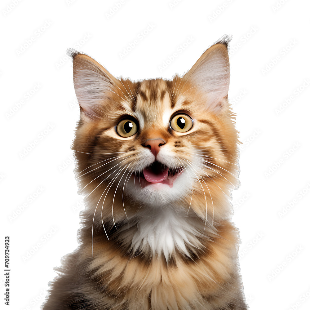 shorthair cat Realistic images of fun animal concepts on transparent background PNG.