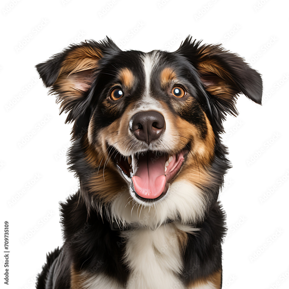 australian shepherd dog Realistic images of fun animal concepts on transparent background PNG.
