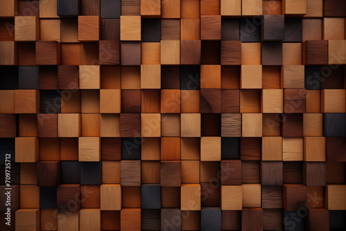 .Wooden Cubes Pattern Background for Design