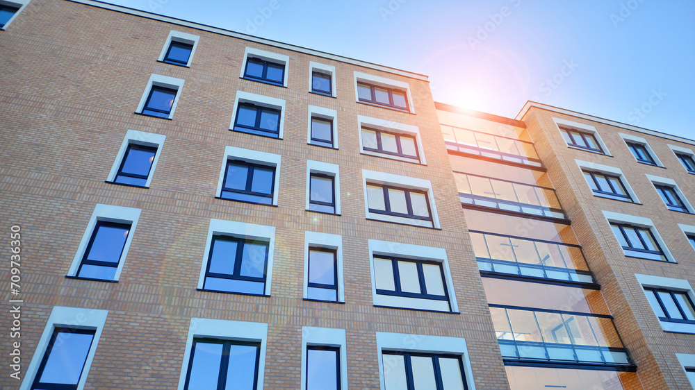 Residential area with modern apartment building. Multi Storey modern, new and stylish living block of flats. Residential area with modern apartment building. Multi Storey modern, new and stylish living block of flats.