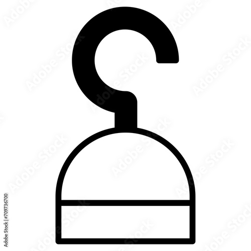 Hand Hook solid glyph icon