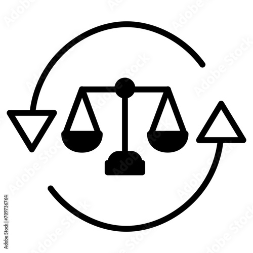 Law solid glyph icon