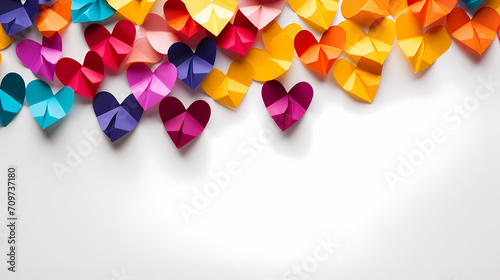 Valentine's Day, love and romance background, background with heart shapes