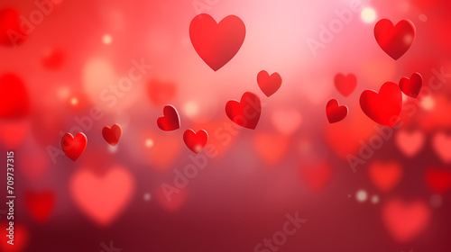Valentine's Day, love and romance background, background with heart shapes