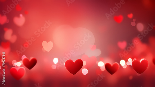 Valentine's Day, love and romance background, background with heart shapes