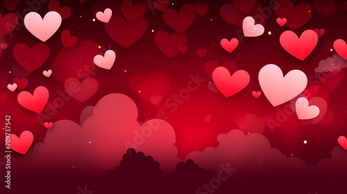 Valentine's Day, love and romance background, background with heart shapes