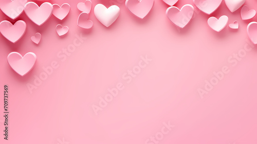Valentine's Day, love and romance background, background with heart shapes