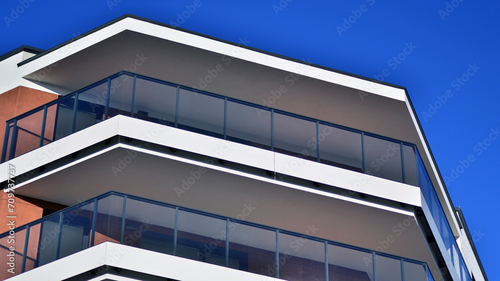 Residential area with modern apartment building. Multi Storey modern, new and stylish living block of flats. Residential area with modern apartment building. Multi Storey modern, new and stylish living block of flats.