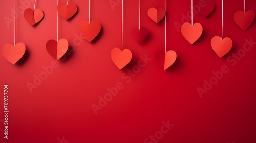 Valentine's Day, love and romance background, background with heart shapes