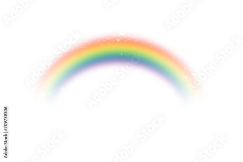 Rainbow with transparent background. Rainbow on isolated backgdrop, effect after rain, rainbow overlay, colorful rainbows, png