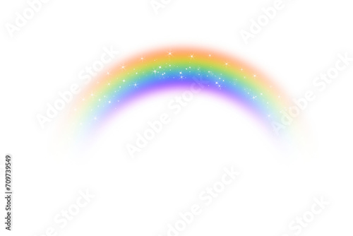 Rainbow with transparent background. Rainbow on isolated backgdrop, effect after rain, rainbow overlay, colorful rainbows, png photo