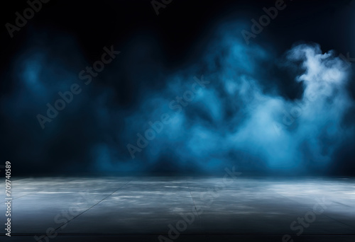 Smoke cloud in the platform of a theater