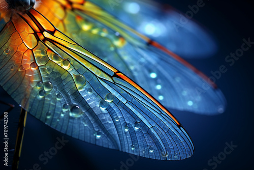 dragonfly wings, Extreme Closeup Shot created with Generative Ai photo