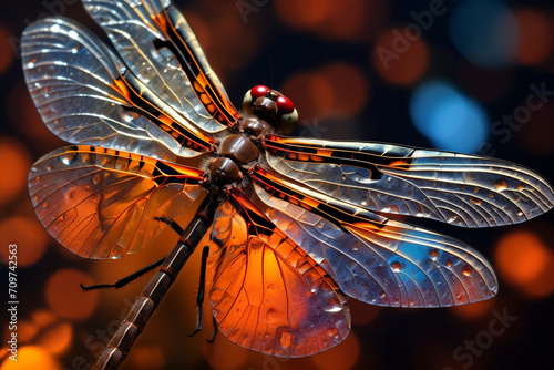dragonfly wings, Extreme Closeup Shot created with Generative Ai © Andrii Yablonskyi
