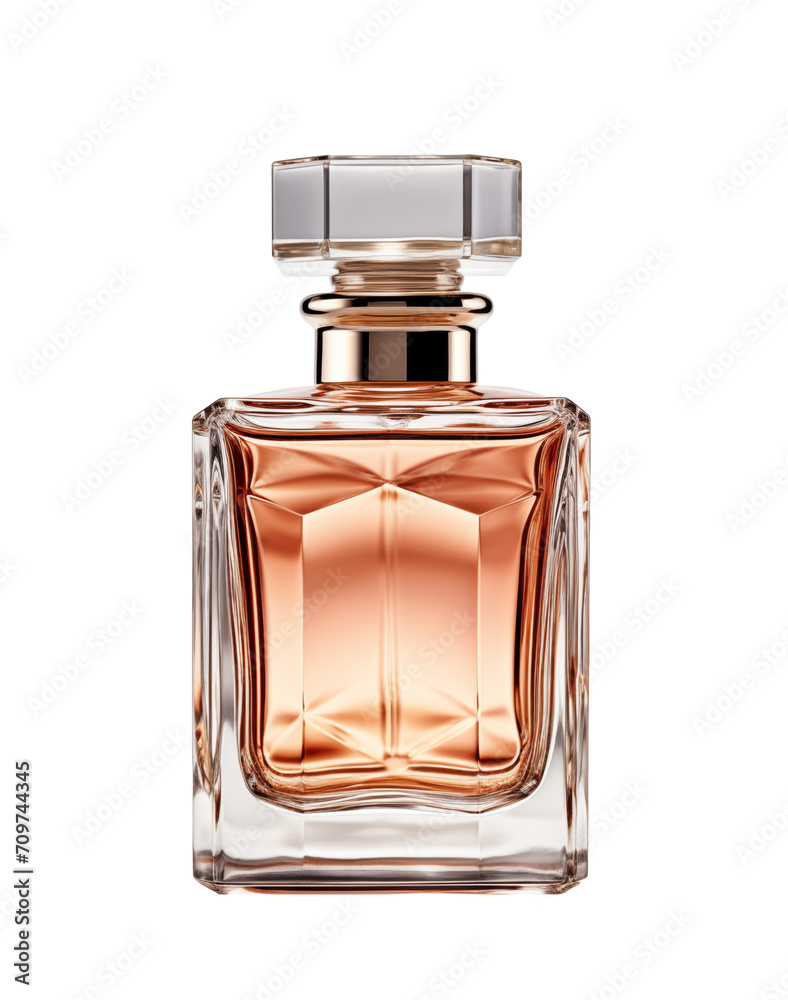 Perfume bottle isolated on transparent background. Generative AI Perfume bottle isolated on transparent background. Generative AI