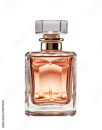 Perfume bottle isolated on transparent background. Generative AI