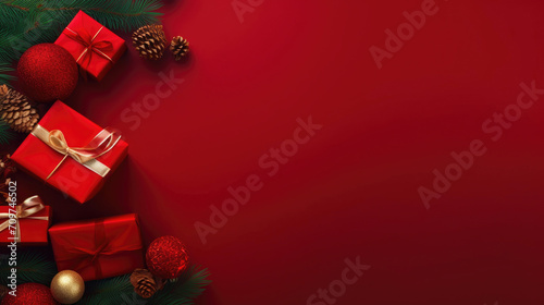 Holiday Magic: Red Christmas Banner