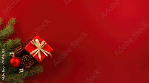 Gifts  Fir  and Cheerful Red Glow