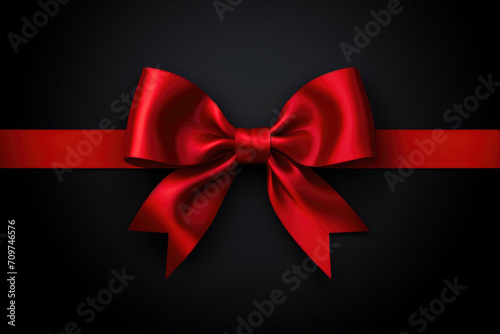 Contrast of Red Ribbon on Black