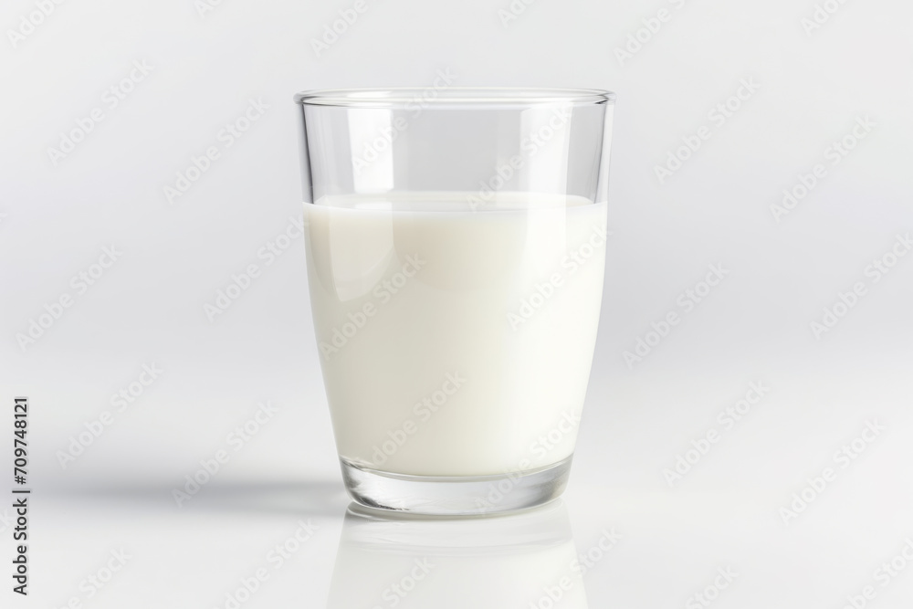 Closeup of milk glass on white background. Closeup of milk glass on white background.