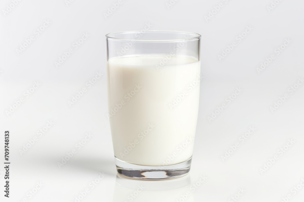 Closeup of milk glass on white background. Closeup of milk glass on white background.