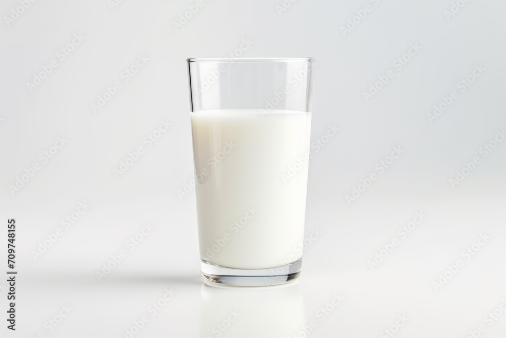 Isolated glass of milk on white background. Isolated glass of milk on white background.