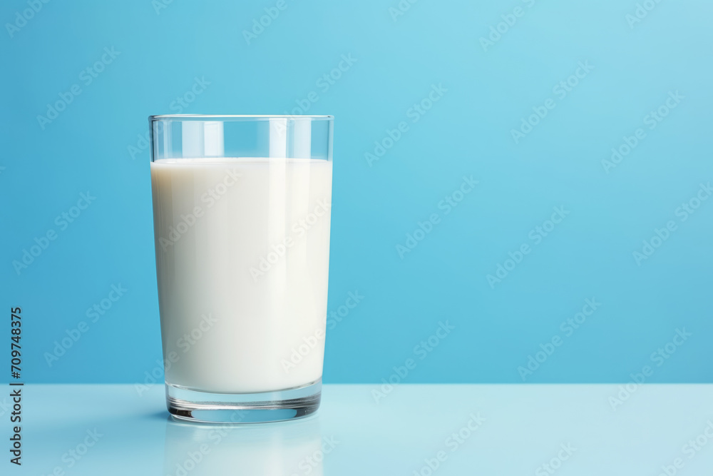 White milk isolated on blue background dairy product concept. White milk isolated on blue background dairy product concept.