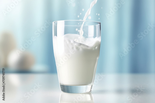 Proteinrich Milk Realistic Illustration photo