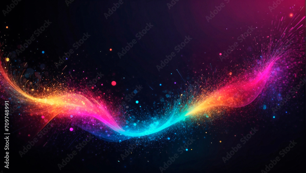 Obraz premium Particle Waveform. Dynamic Visuals of Energy