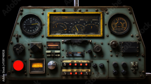 Old electrical equipment abstract background.