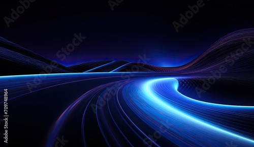 An illuminated thoroughfare with radiant lights.