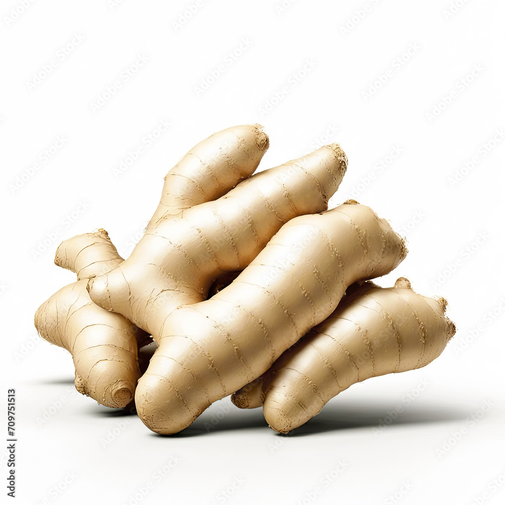 Fresh Ginger root isolated on white background Fresh Ginger root isolated on white background