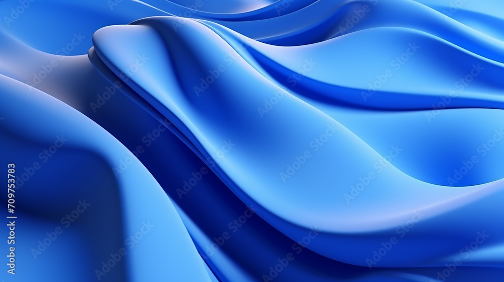 Obraz premium abstract curvy blue background 3d rendering