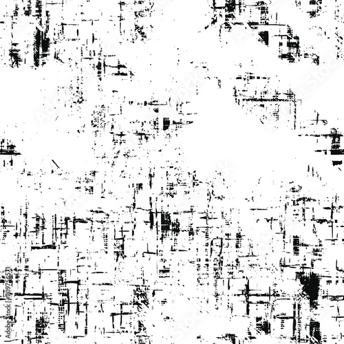 Seamless pattern, rough vector background, black and white