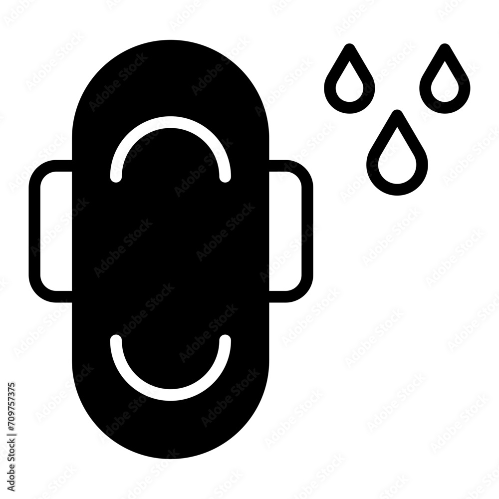 Period Drop solid glyph icon