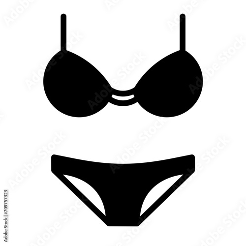 Bikini solid glyph icon