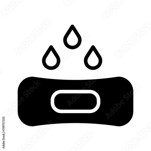 Compress pad solid glyph icon