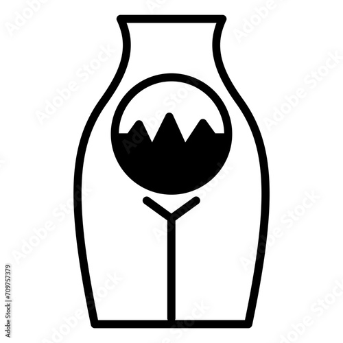 Period cramps solid glyph icon