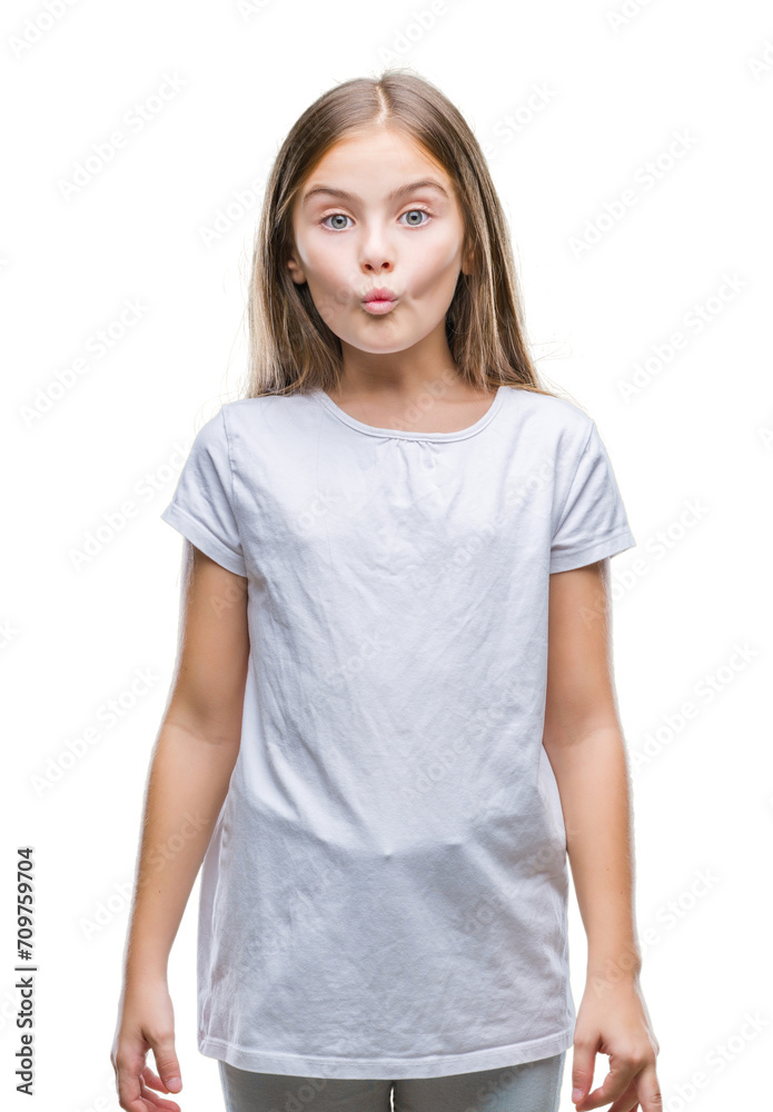 Young beautiful girl over isolated background making fish face with lips, crazy and comical gesture. Funny expression. Young beautiful girl over isolated background making fish face with lips, crazy and comical gesture. Funny expression.