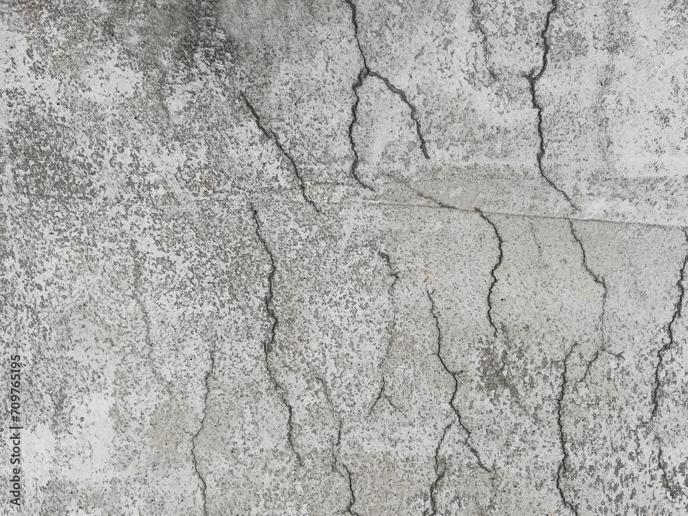 Obraz premium Flat lay image of cracked reinforced concrete surface due to shrinkage in the curing process