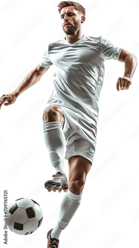 Male Player Playing Soccer