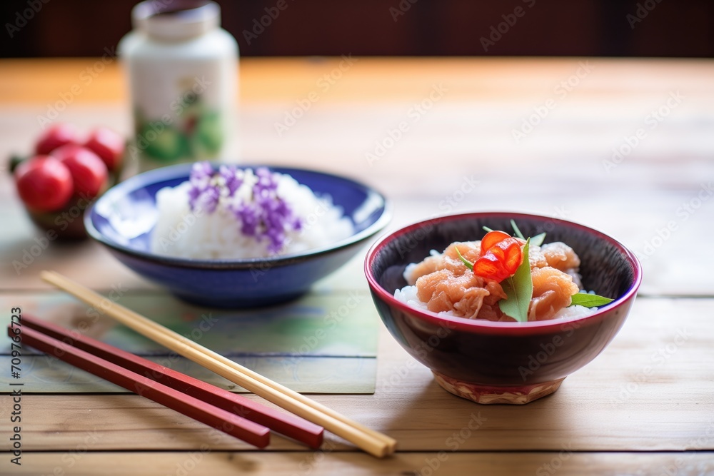 umeboshi preparation with fresh plums and salt
