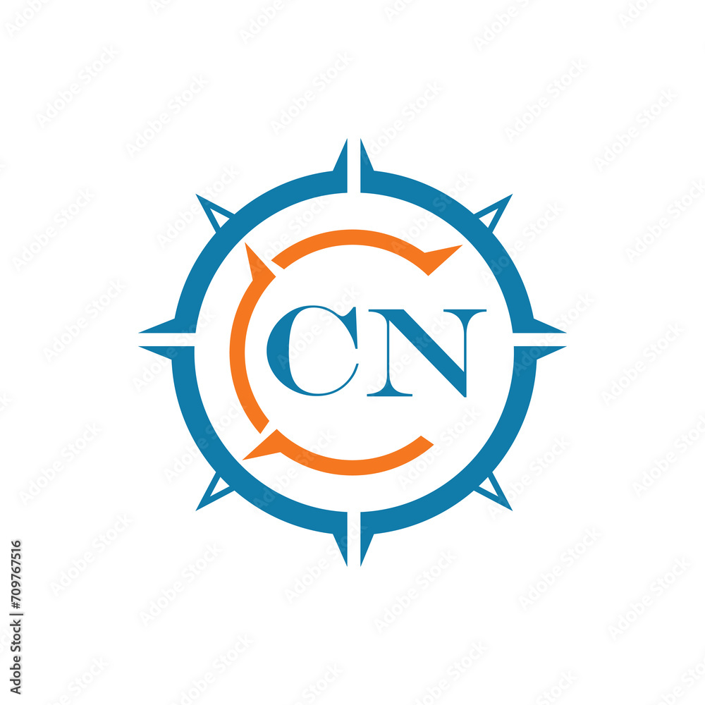 CN letter design. CN letter technology logo design on a white background. CN letter design. CN letter technology logo design on a white background.