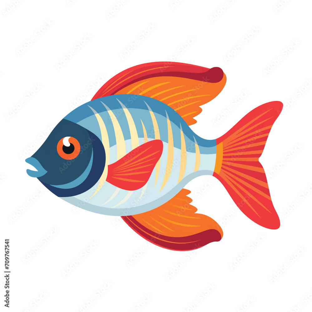 Fototapeta premium Tropical Fish Painting for Living Room Wall