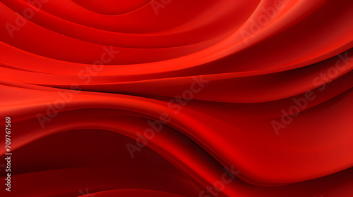 A seamless abstract red texture background with elegant swirling curves in a wave pattern, set against a vibrant Chinese red material background.