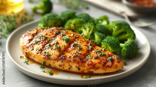 Broccoli and Chicken Breast for muscle growth and aiding in weight loss.